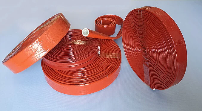 guaina in fibra di vetro silicone rosso calza vetro silicone rosso